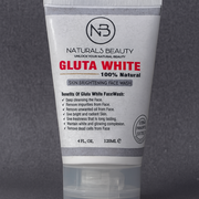 Tube of Naturals Beauty Gluta White face wash on a gray background