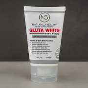 Tube of Naturals Beauty Gluta White Skin Brightening Face Wash on a gray background