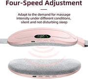 Adjustable heating belt for menstrual pain relief with LED display and three heat settings.