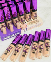 Lightweight full coverage concealer in a beige shade for hiding dark circles and blemishes
